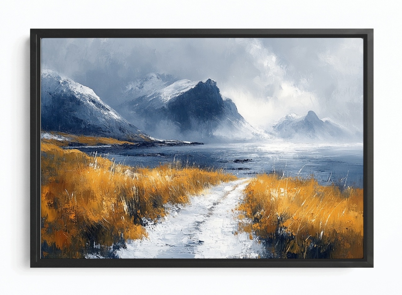 Obraz Rám Americký Box Skandinávie Norsko Island Hory Záliv 120x80