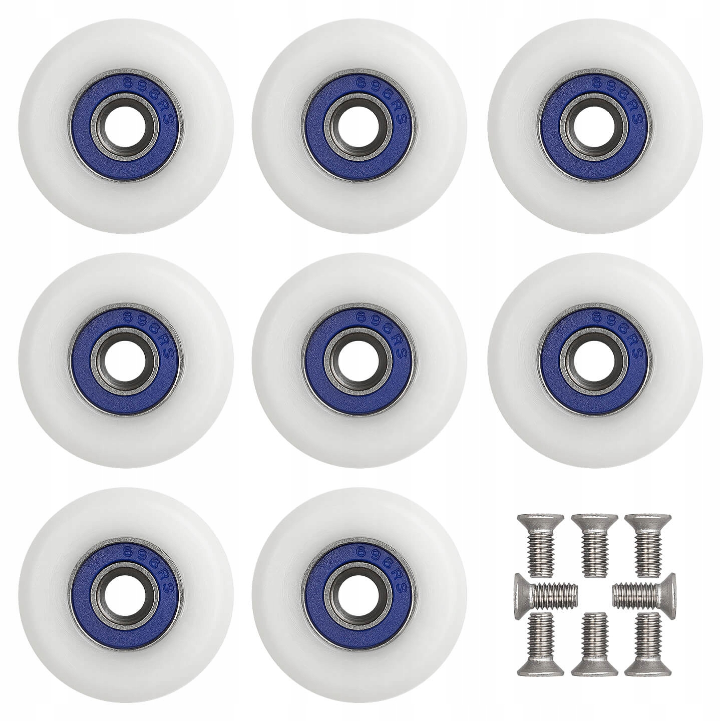 

8x Kółka Rolki Do Kabin Prysznicowych Łożyska 27mm