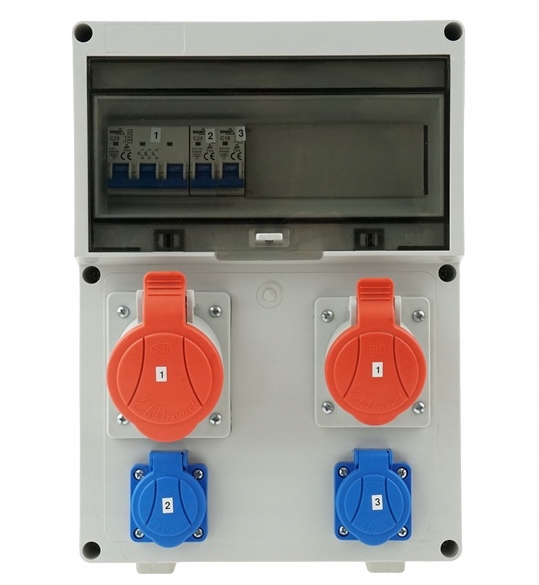 Stavební Rozvaděč 400V 32A/5P 400V 16A/5P 250V 16A Zabezpečený