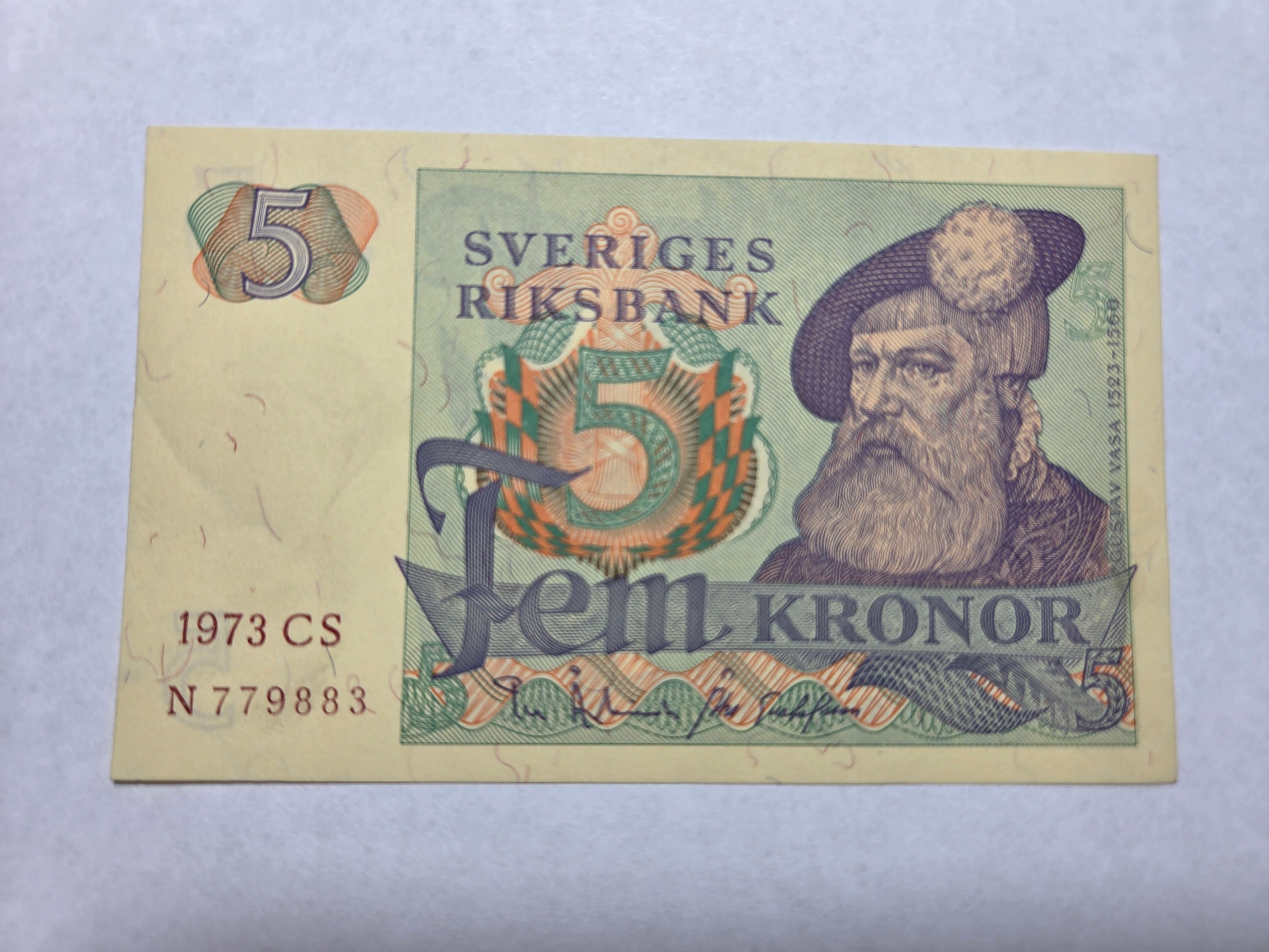 Szwecja 5 koron 1973 rok -NRB0548