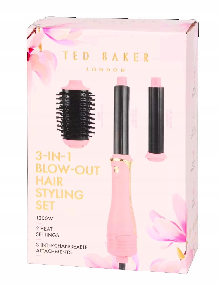 Ted Baker 3v1 Kulmofén 1200W Sada pro úpravu vlasů Blow-Out