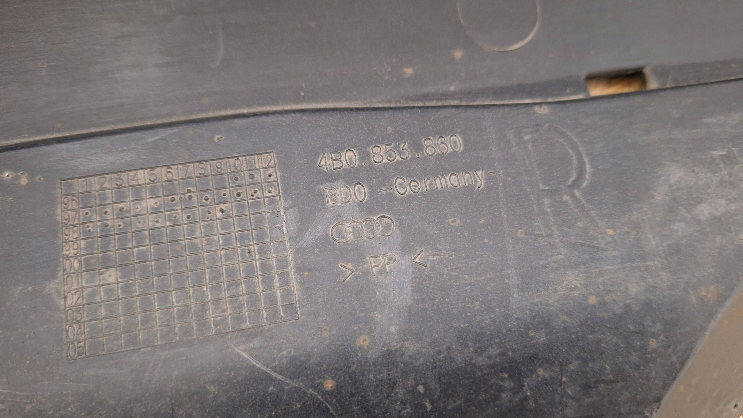 cap threshold moulding threshold right AUDI A6 C5 97- 4B0853860