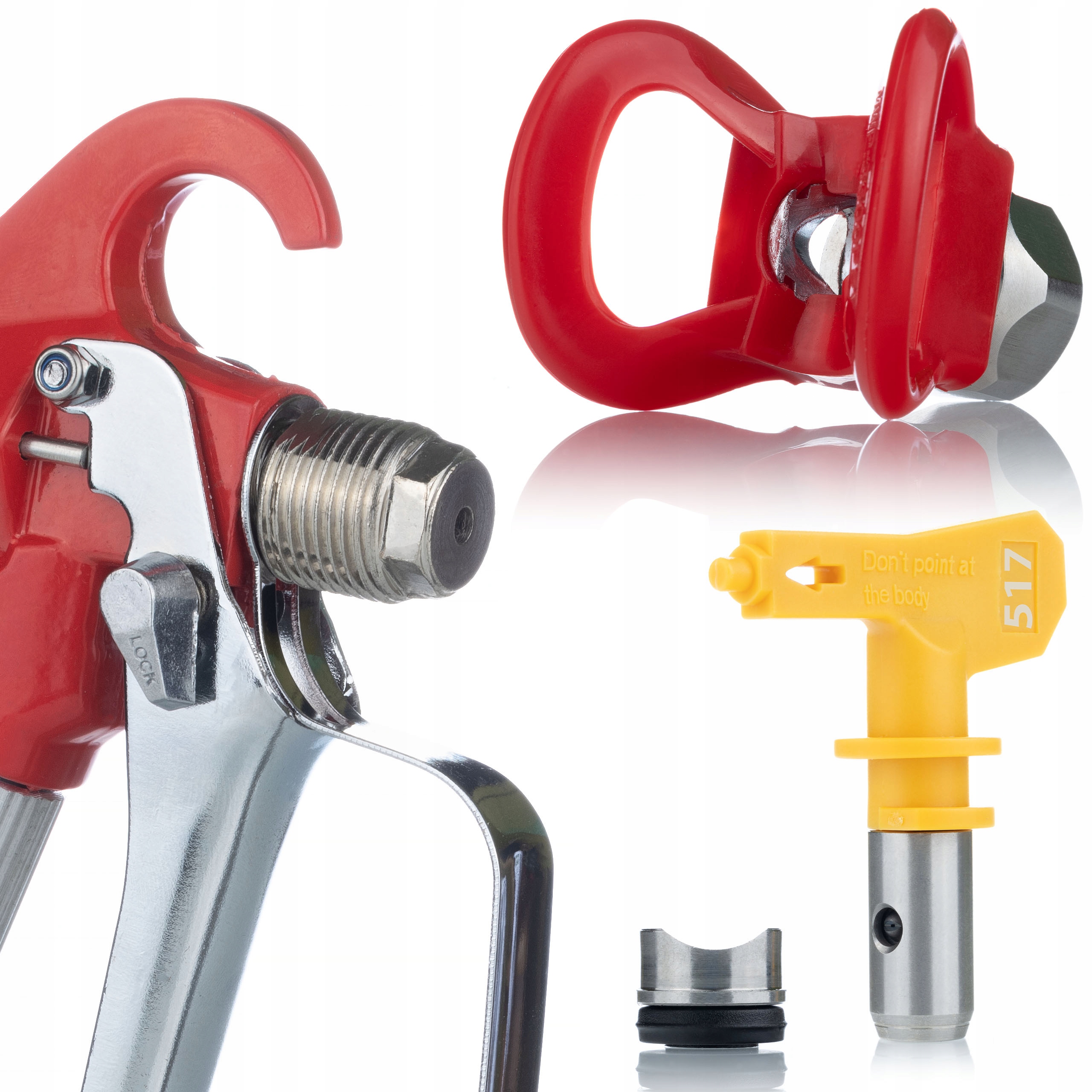 PISTOLET LANCA 30CM OSŁONA PRZECIWROZBRYZGOWA+2X DYSZA MALARSKA 517 2XFILTR EAN (GTIN) 5905954120253