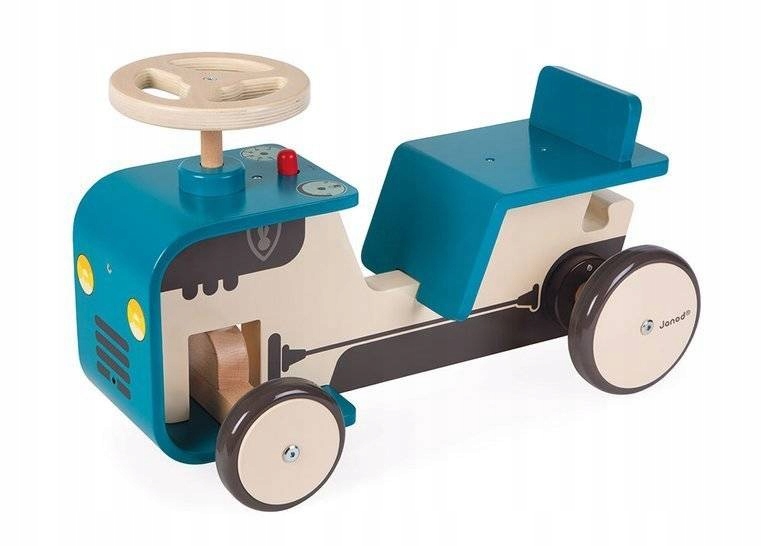 Janod Drewniany jeździk Traktor dla dzieci 12 m+