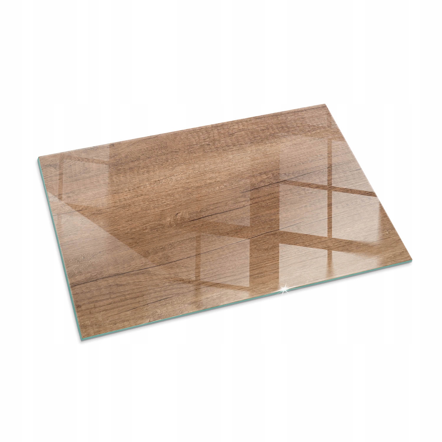 Sklenená doska s potlačou pod krbom 100 x 70 cm Prírodný vzor dreva