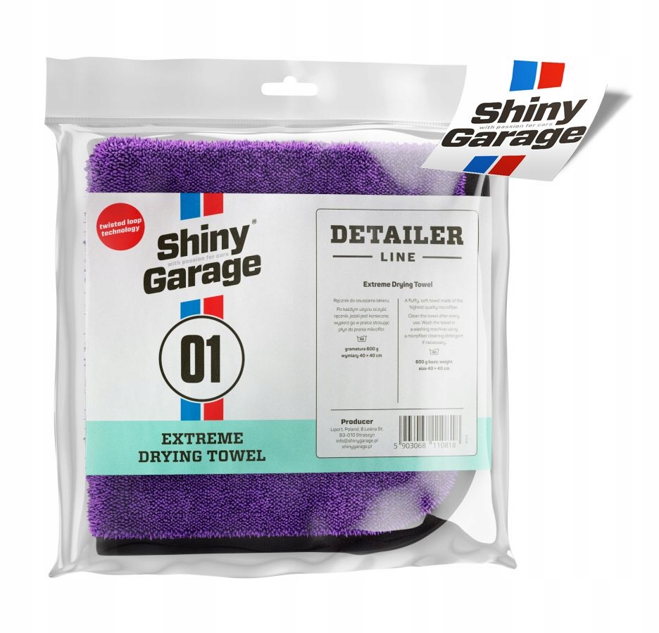 

Shiny Garage Ręcznik Extreme Drying Towel Xs 600g