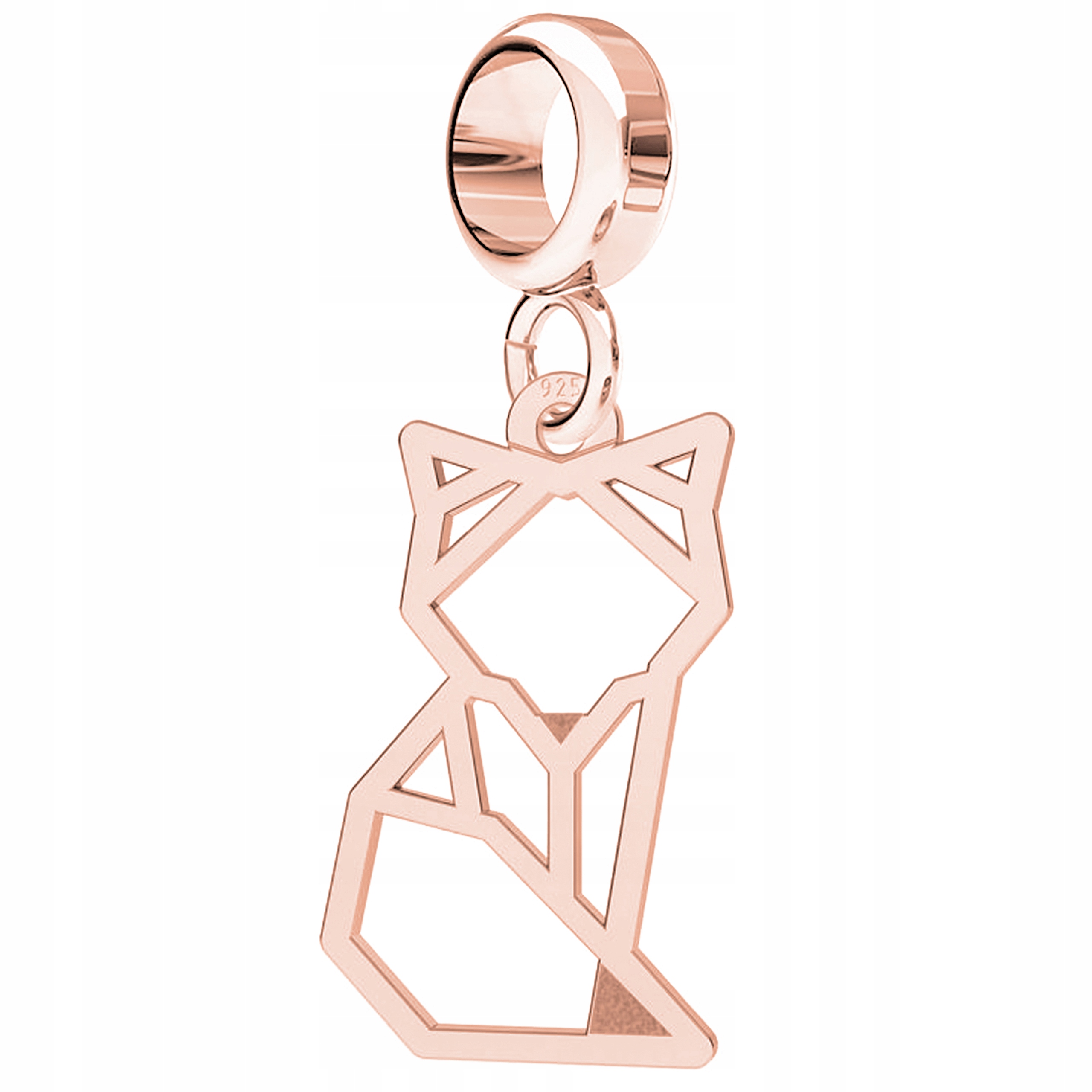 Charms Pozlacený plech s kočičkou Kočka Ažurová Kočka Kotě Stříbro 925