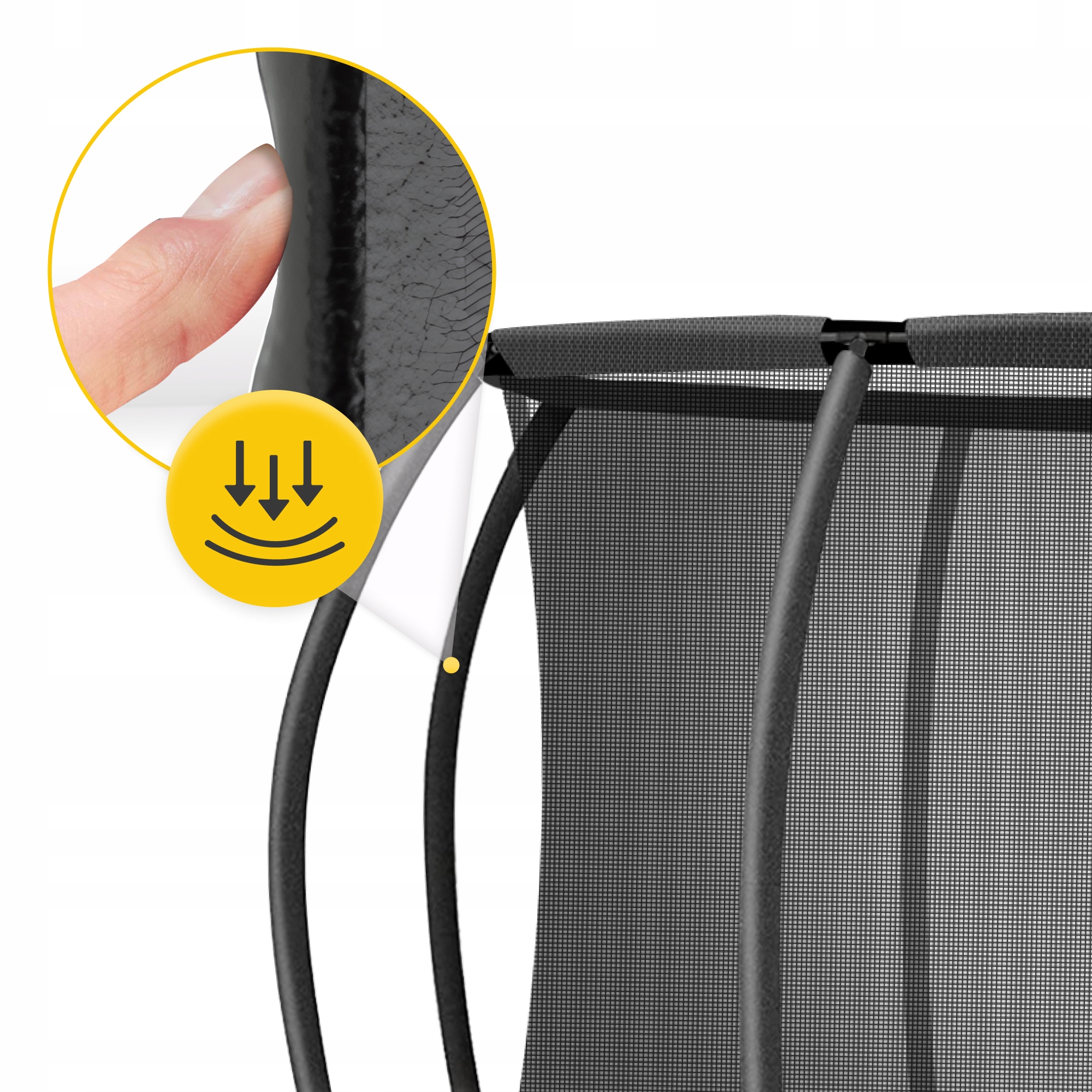 TRAMPOLINA DOMOWA DLA DZIECI DO DOMU I OGRODU Z SIATKĄ WEWNĘTRZNĄ OGRODOWA Liczba słupków 6 szt.