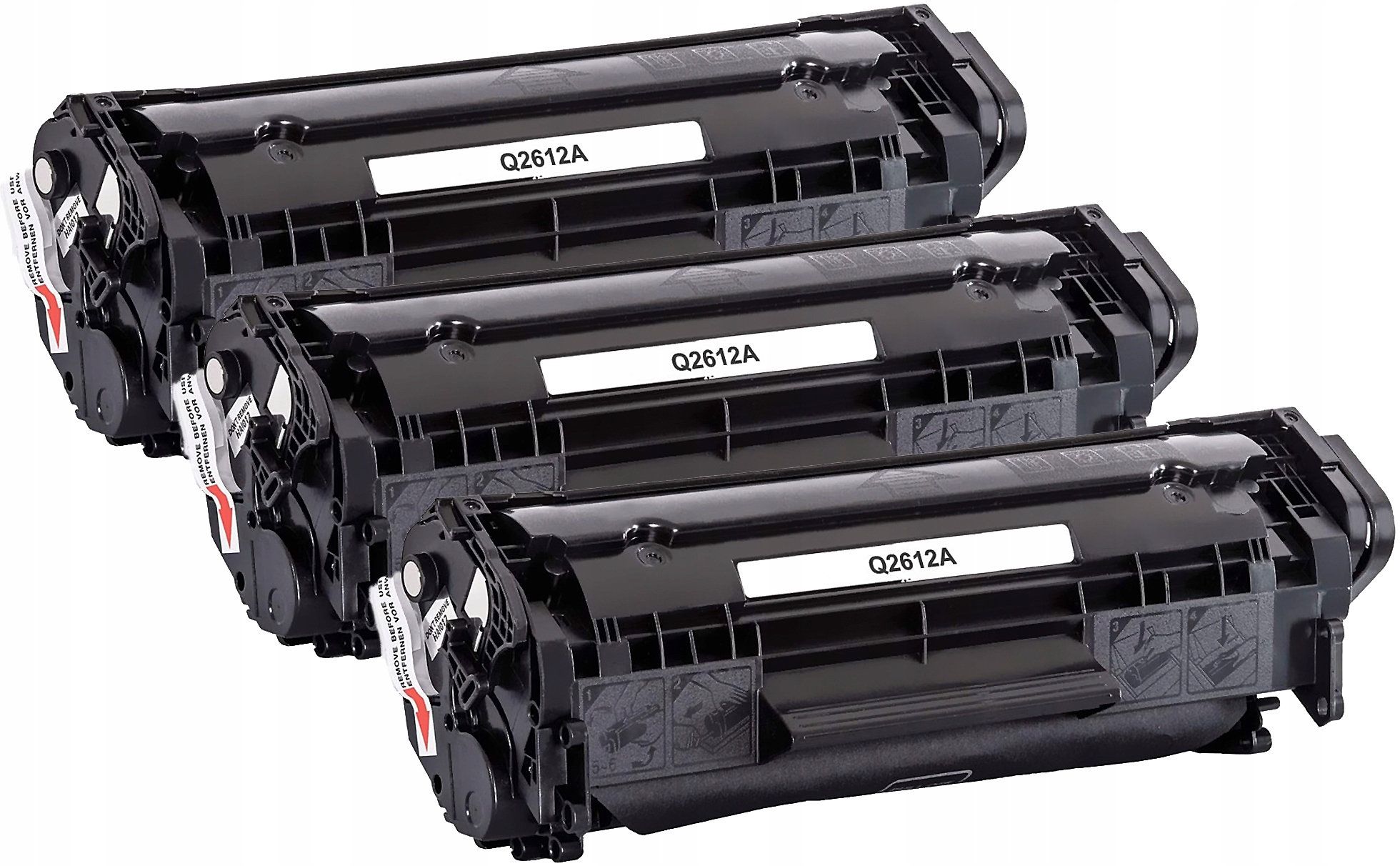 

3x toner do Hp Laserjet 1010 1018 1020 1022 Q2612A