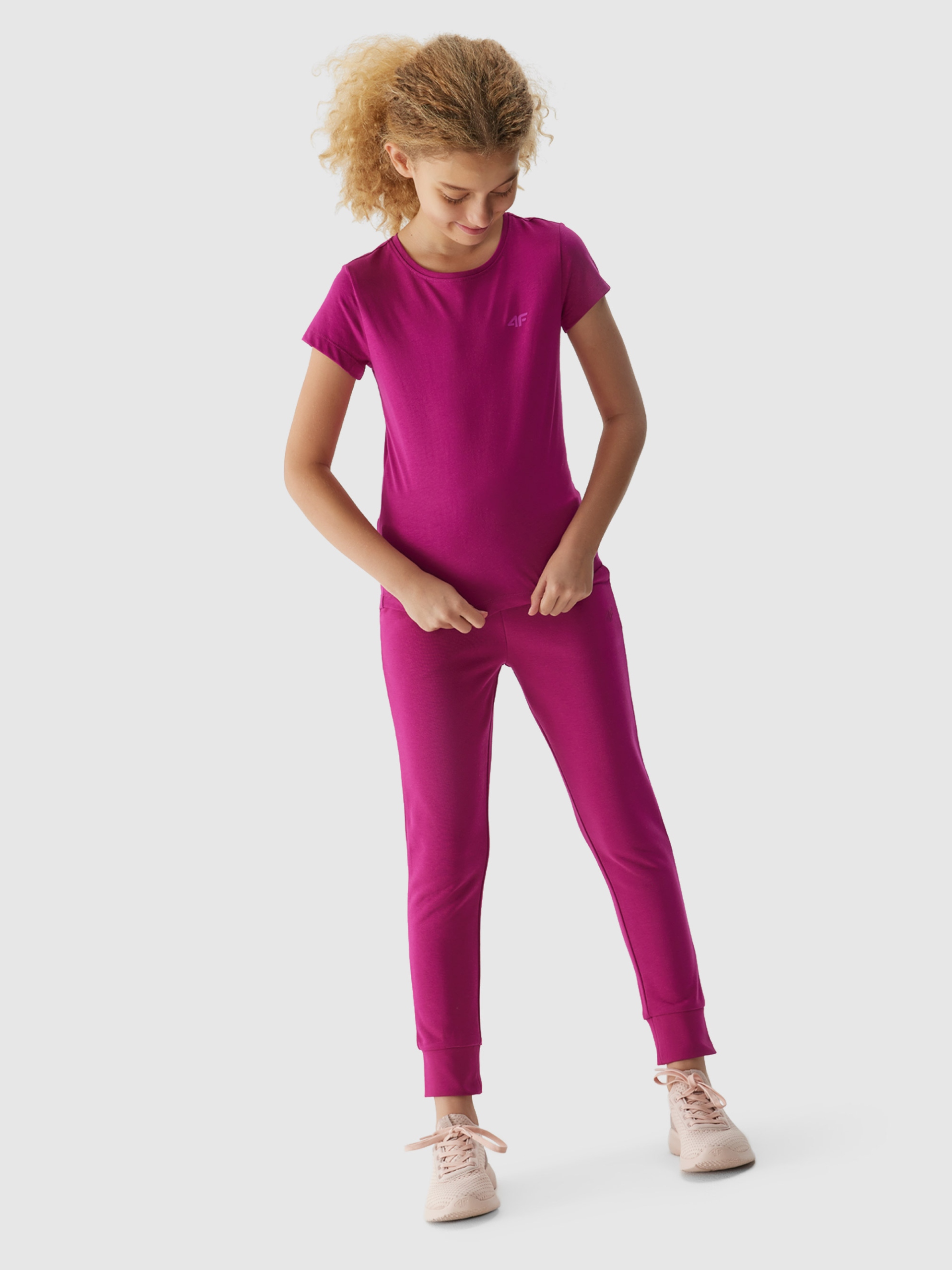 4F SPODNIE DRESOWE JOGGERY DZIEWCZĘCE SPORTOWE DZIECIĘCE Wiek dziecka 10 lat +