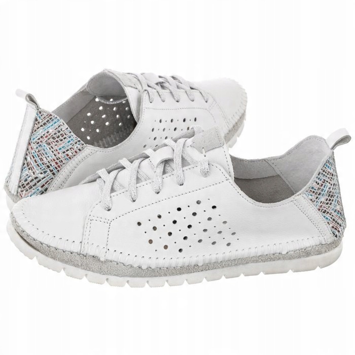 

Buty Damskie Półbuty Maciejka Białe 05344-11