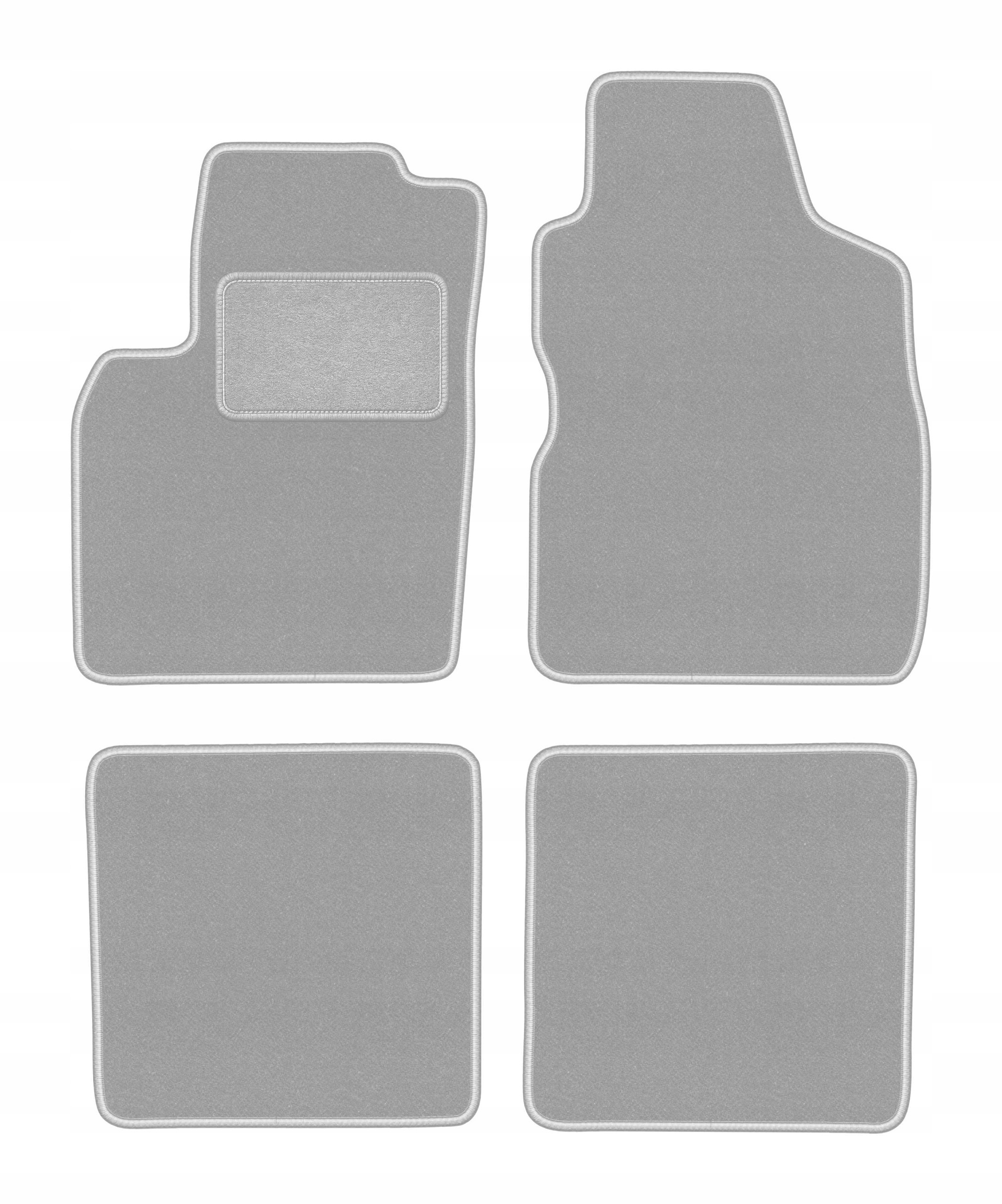Velurové koberce pro Fiat Panda II 2002-2010 komplet Oslo popel 4 ks