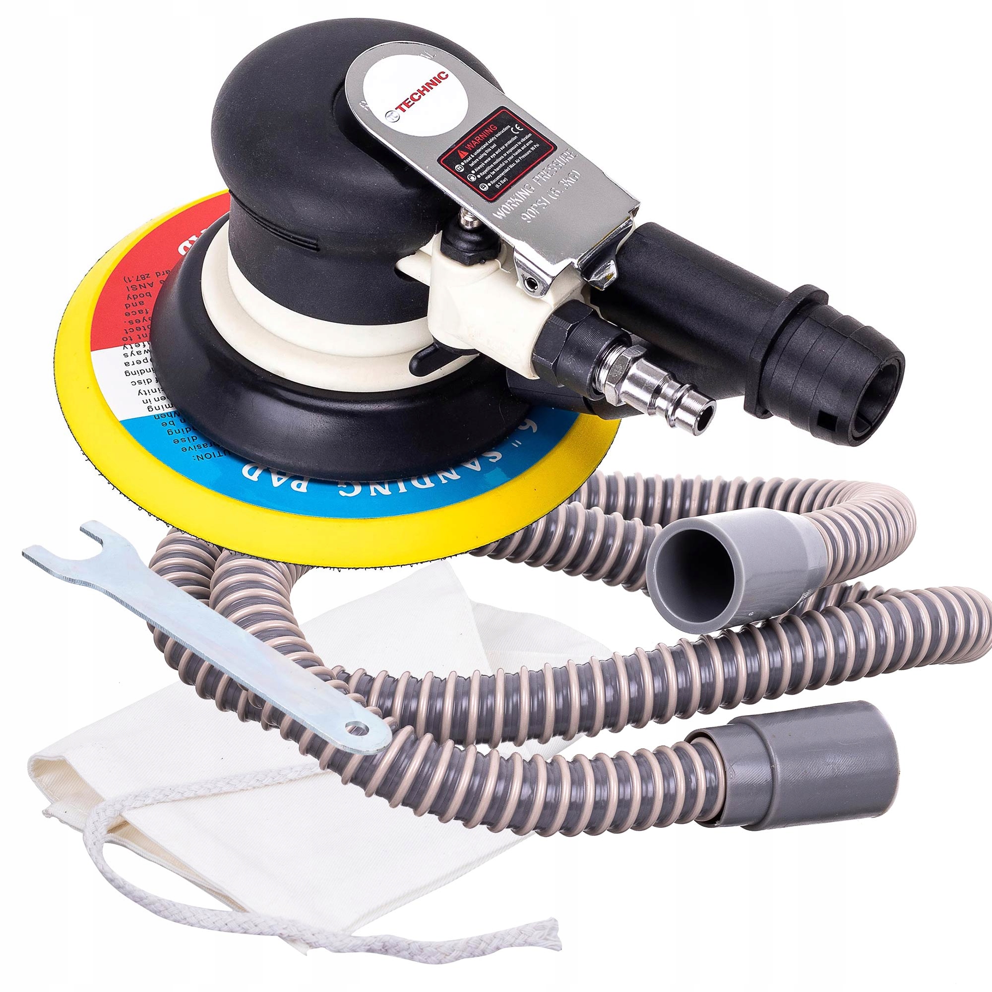 Excentrická Pneumatická Bruska 150 MM S Hadicovým Sáčkem, Odsávání