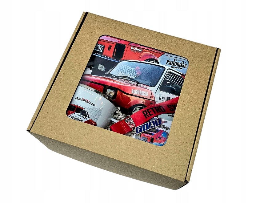 Zestaw prezentowy Fiat 126p Maluch Radomskie T-shirt, kubek, brelok i inne