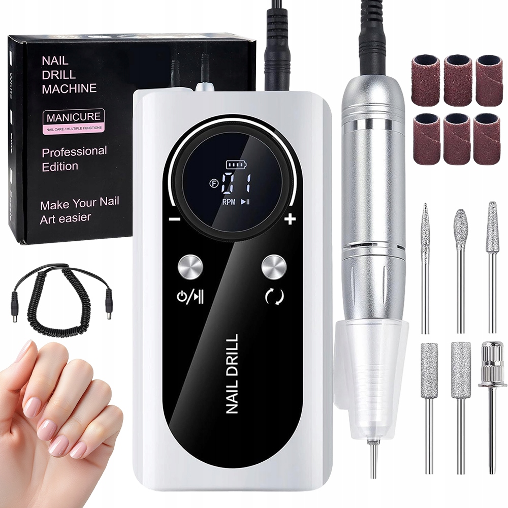 Bruska Se 6 Nástavci Pro Profesionální Manikúru