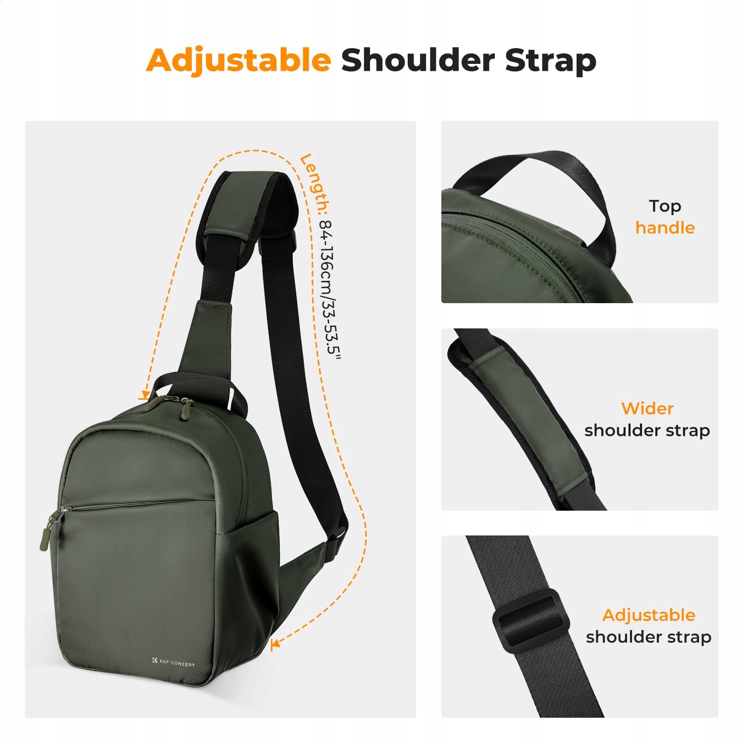 K&F CONCEPT Torba Na Aparat Wodoodporna Torba Na Ramię Dla DSLR/SLR — miniatura 5