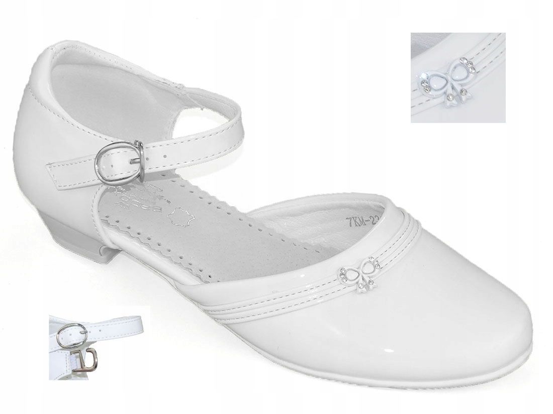 

Buty Dziewczęce Komunijne Białe Do Komuni Baleriny