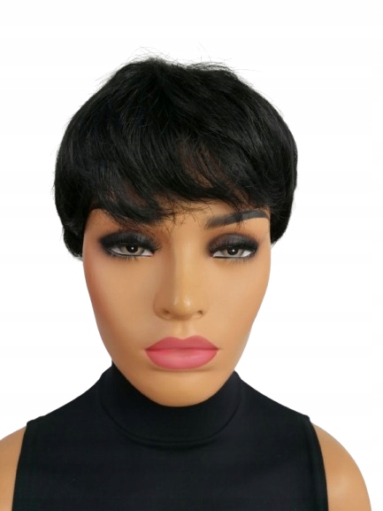 Krátká paruka s ofinou Julia černá Neessaja wigs shop Krakov