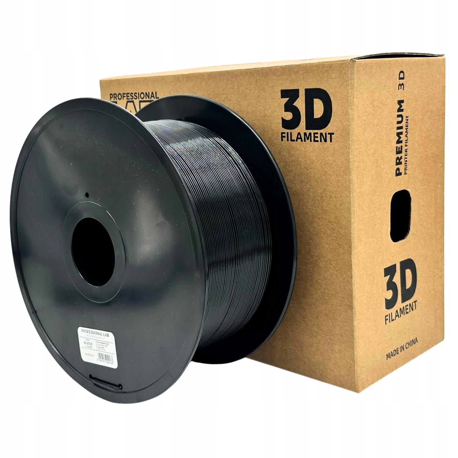 Filament Prof. Lab Petg Black Czarny 1,75mm 3kg Duża Szpula