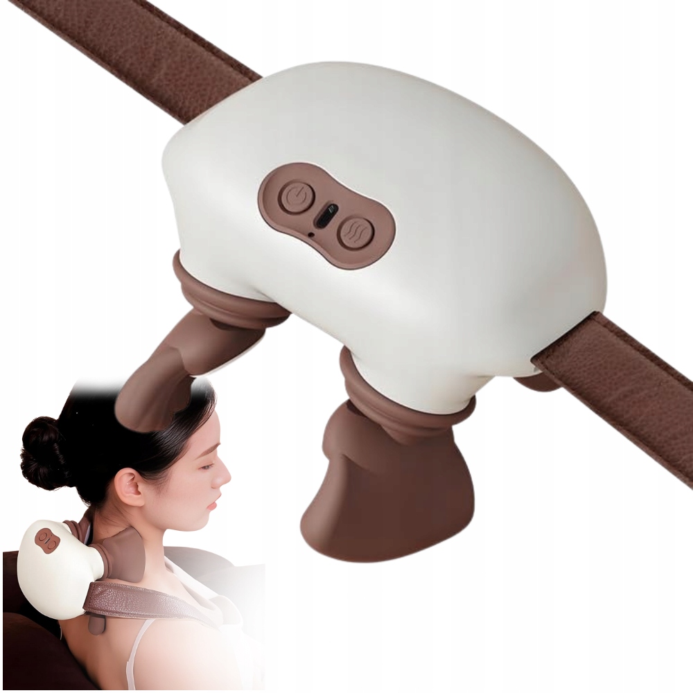 Masażer Szyi Karku Ramion Podgrzewany Pleców Elektryczny Regulacja Paska