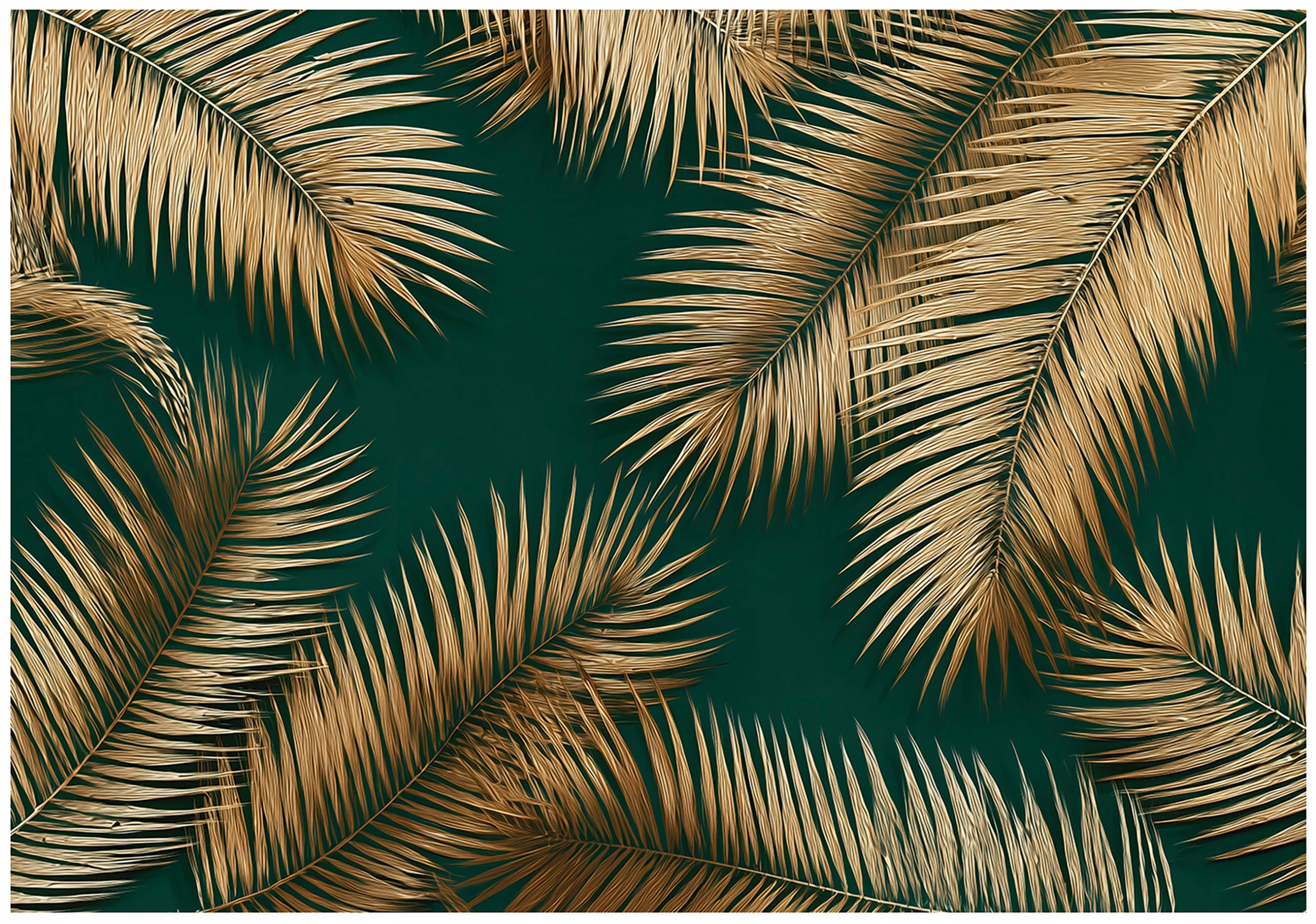 Fototapeta Listy Glamour Zelená Zlatá Palmy Príroda Botanická 400x280