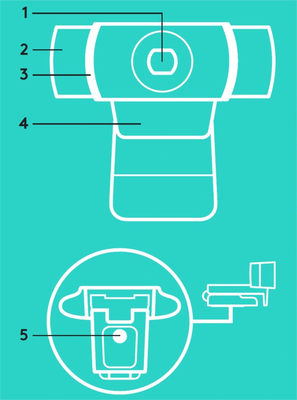 Kamera ze statywem Logitech C922 ProStream Wbudowany mikrofon Tak