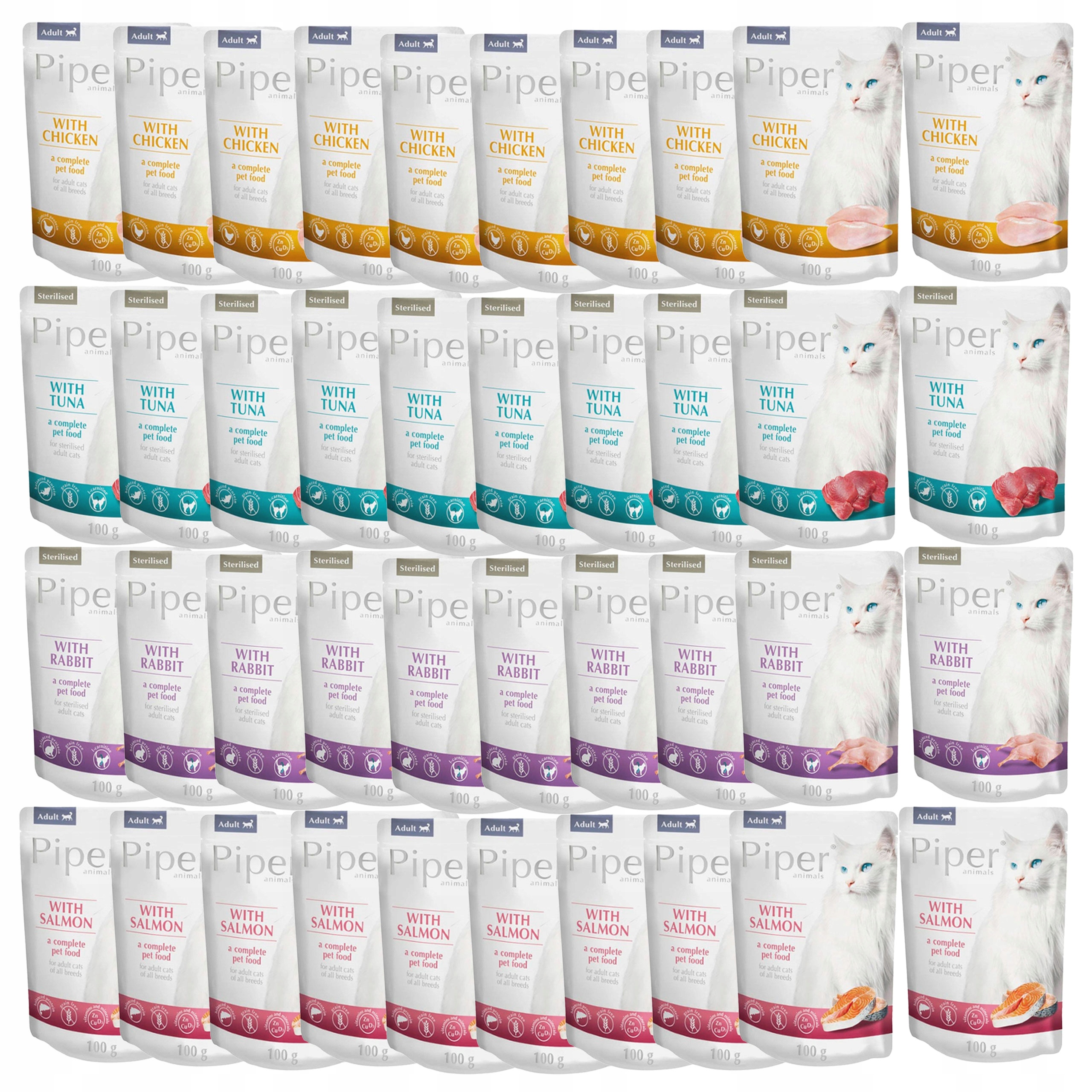 Dolina Noteci Piper mix smaków Karma mokra dla kota 40 x 100 g