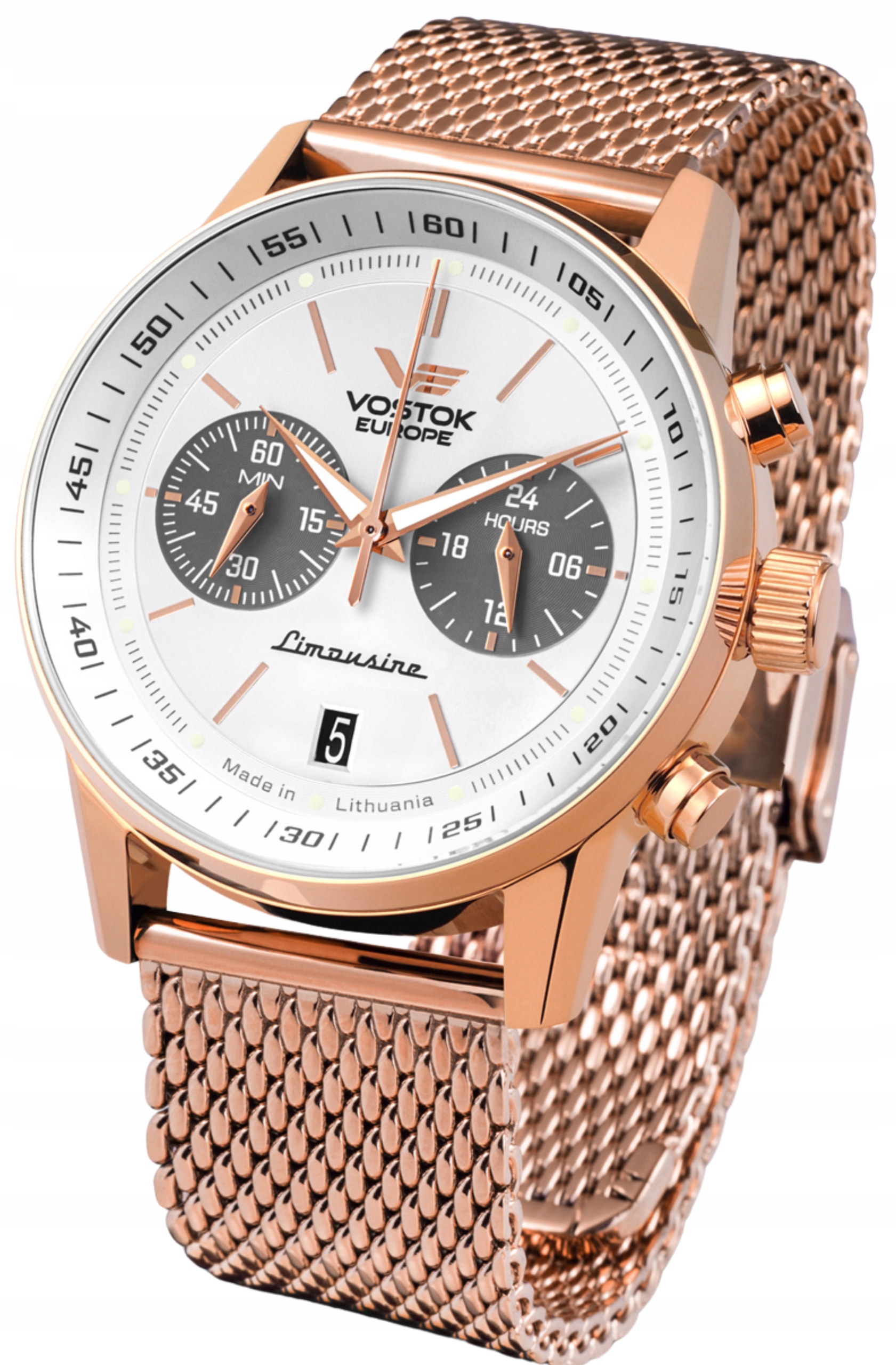 Nový originální hodinky Vostok Europe VK64-560B692B Limousine GAZ-14