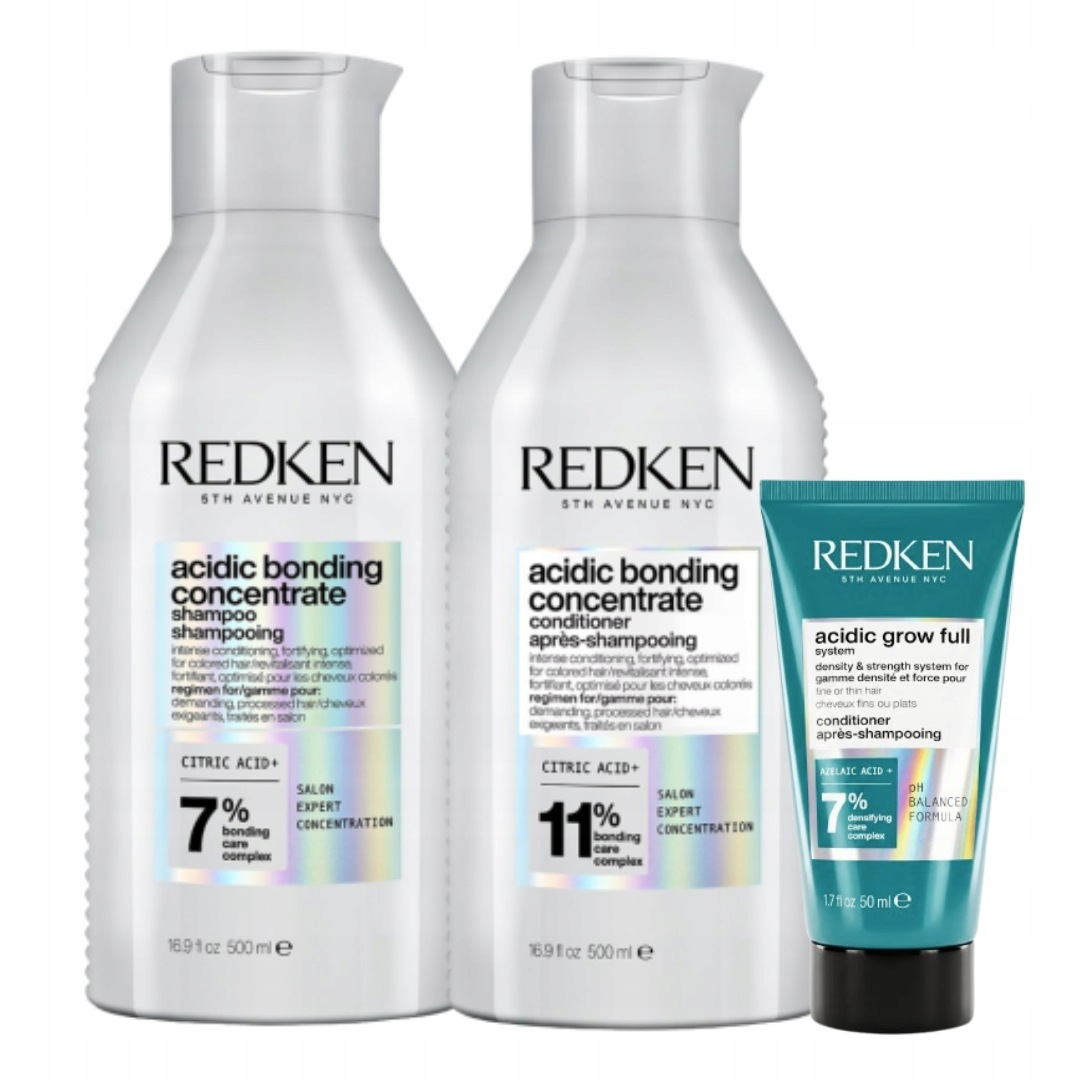 Redken Acidic Bonding Concentrate Regenerujący Szampon 500ml, Odżywka 500ml