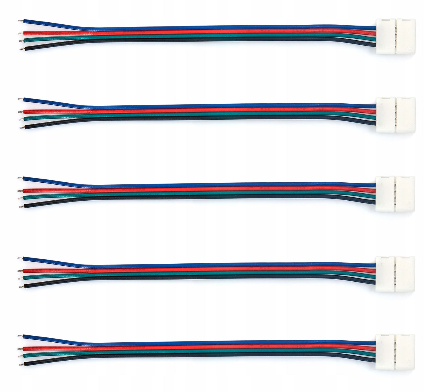 KOMPLET ZŁĄCZKA CN-03: TAŚMA LED 10MM RGB - 5szt
