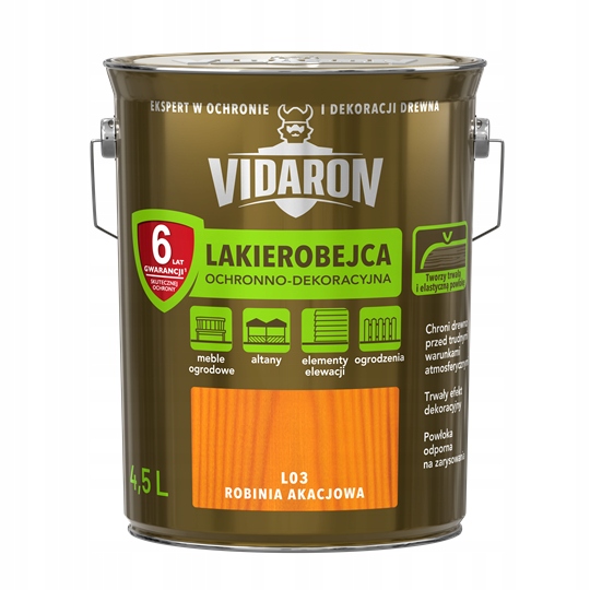 Vidaron Lakierobejca Ochronno-Dekoracyjna L03 Robinia Akacjowa Połysk 4,5 l