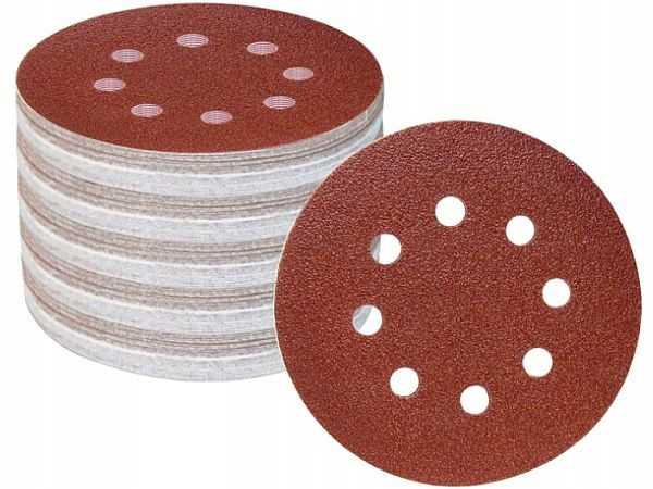Papier Ścierny Z Rzepem Dziurami Do Szlifierki Krążek Dysk 180mm 20szt P150