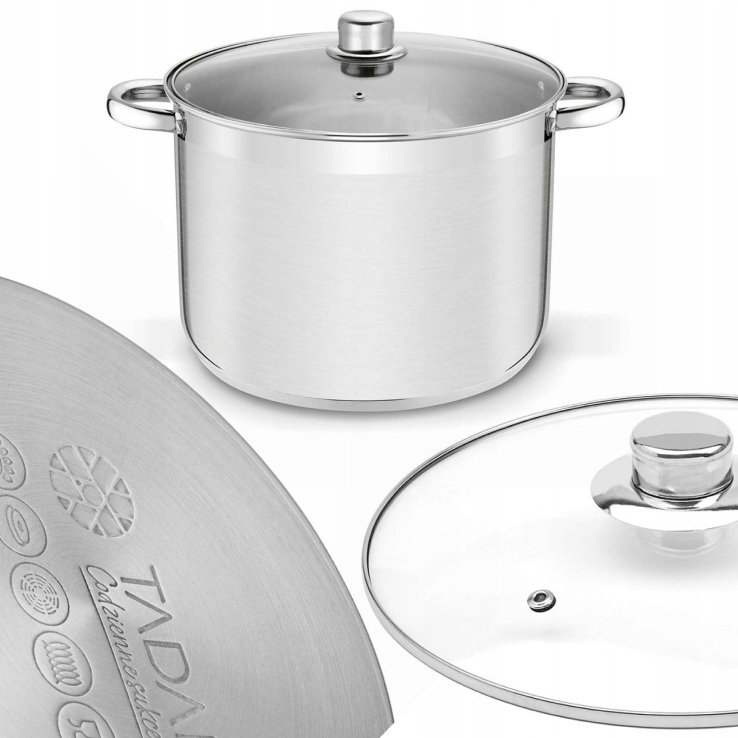 Hrnec Jednoduchý 12L 28X21CM Nerezová Ocel Kuchyňský Gastronomický