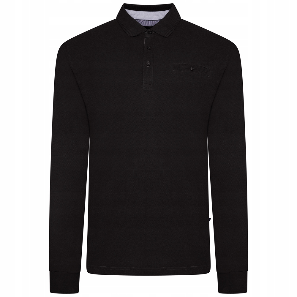 Velké tričko s dlouhým rukávem Polo Longsleev Kam velké velikosti 2XL 136 cm