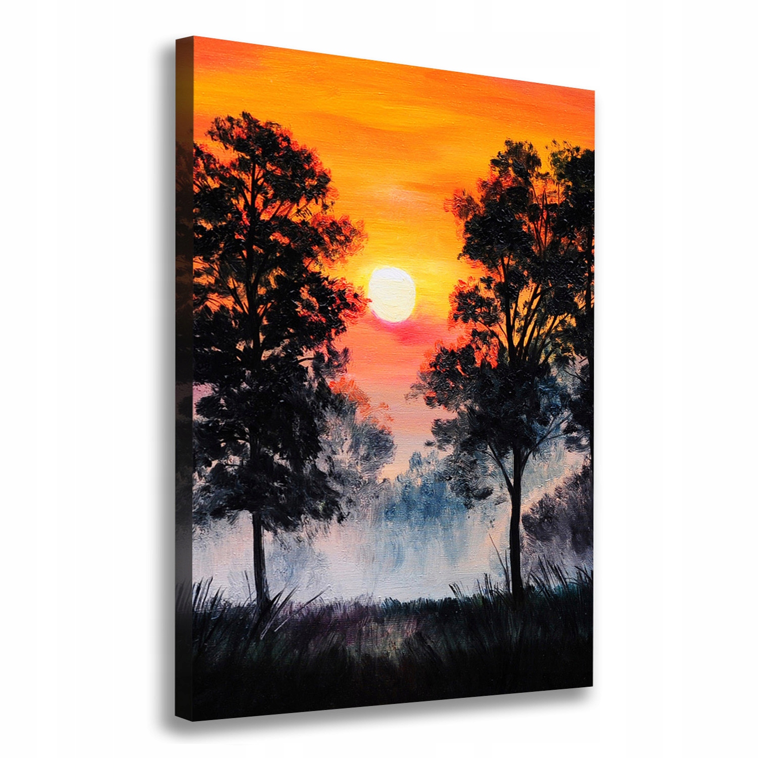 

Foto obraz na płótnie Zachód słońca las 70x100 cm