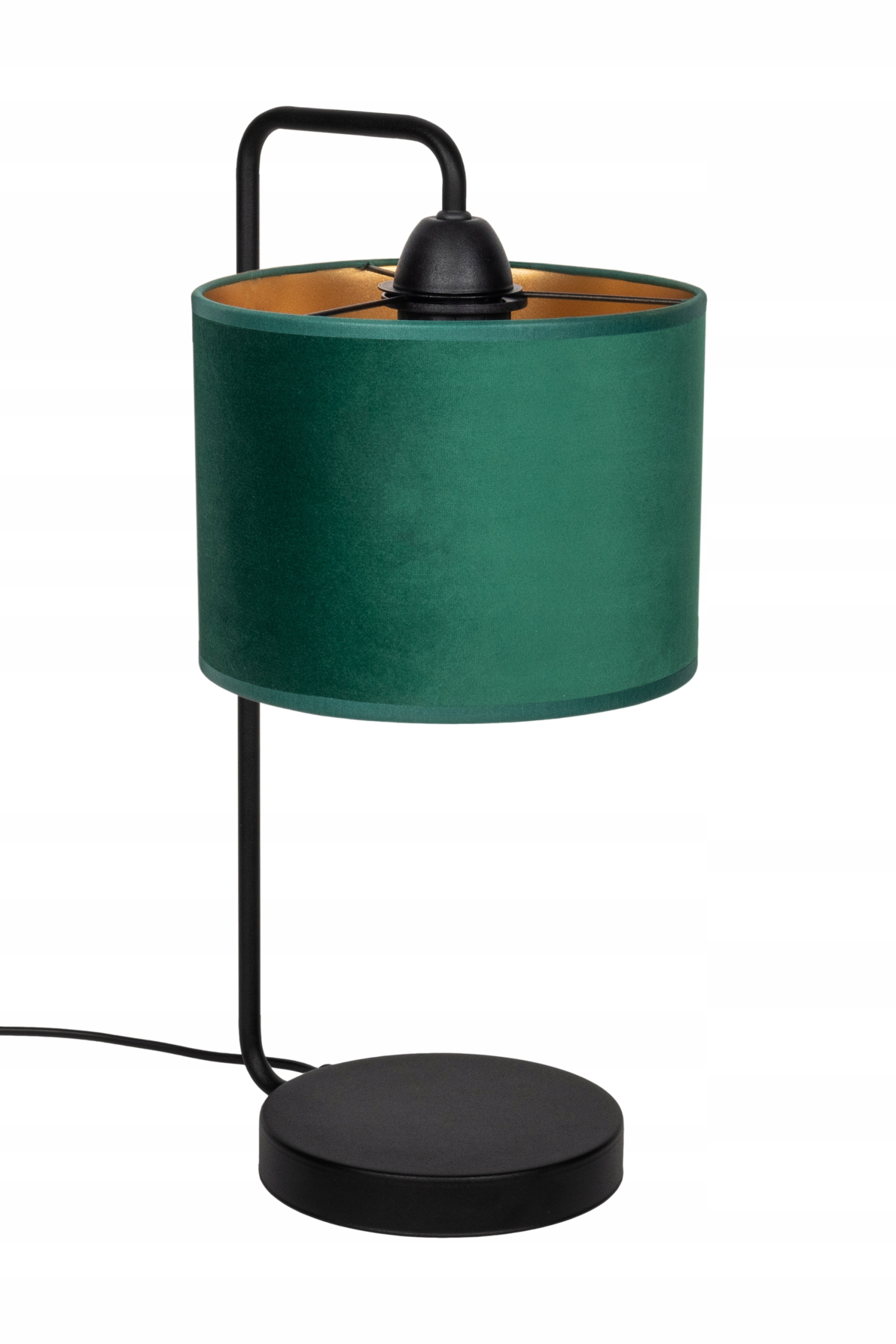 

Lampka loft Nocna Stołowa abażur welur zielony Led