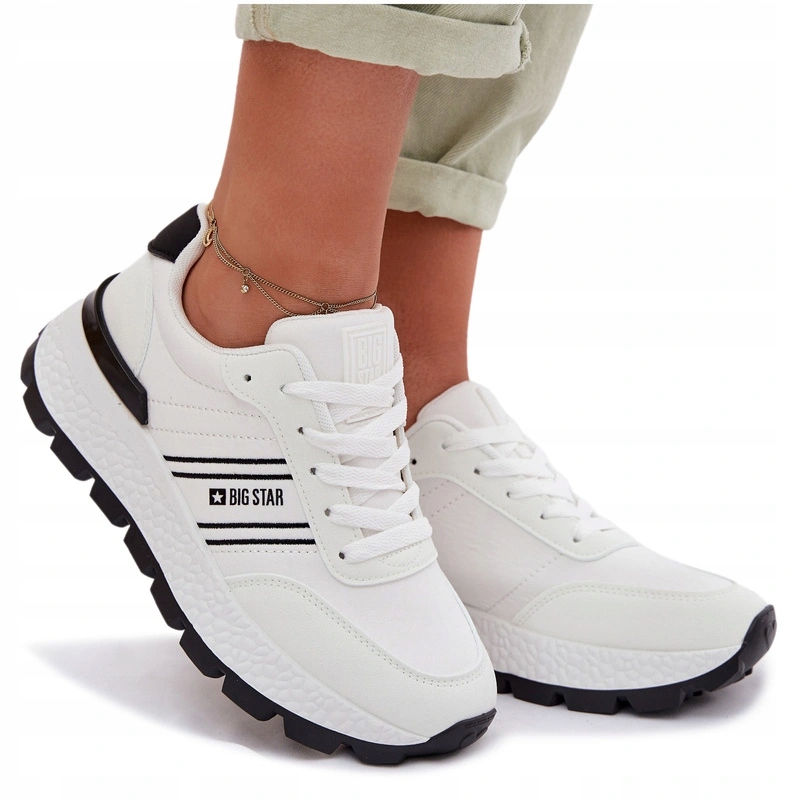 Dámské Tenisky Na Platformě, Vložka Hi-poly, Pohodlný Systém, Bílé, Velikost 41