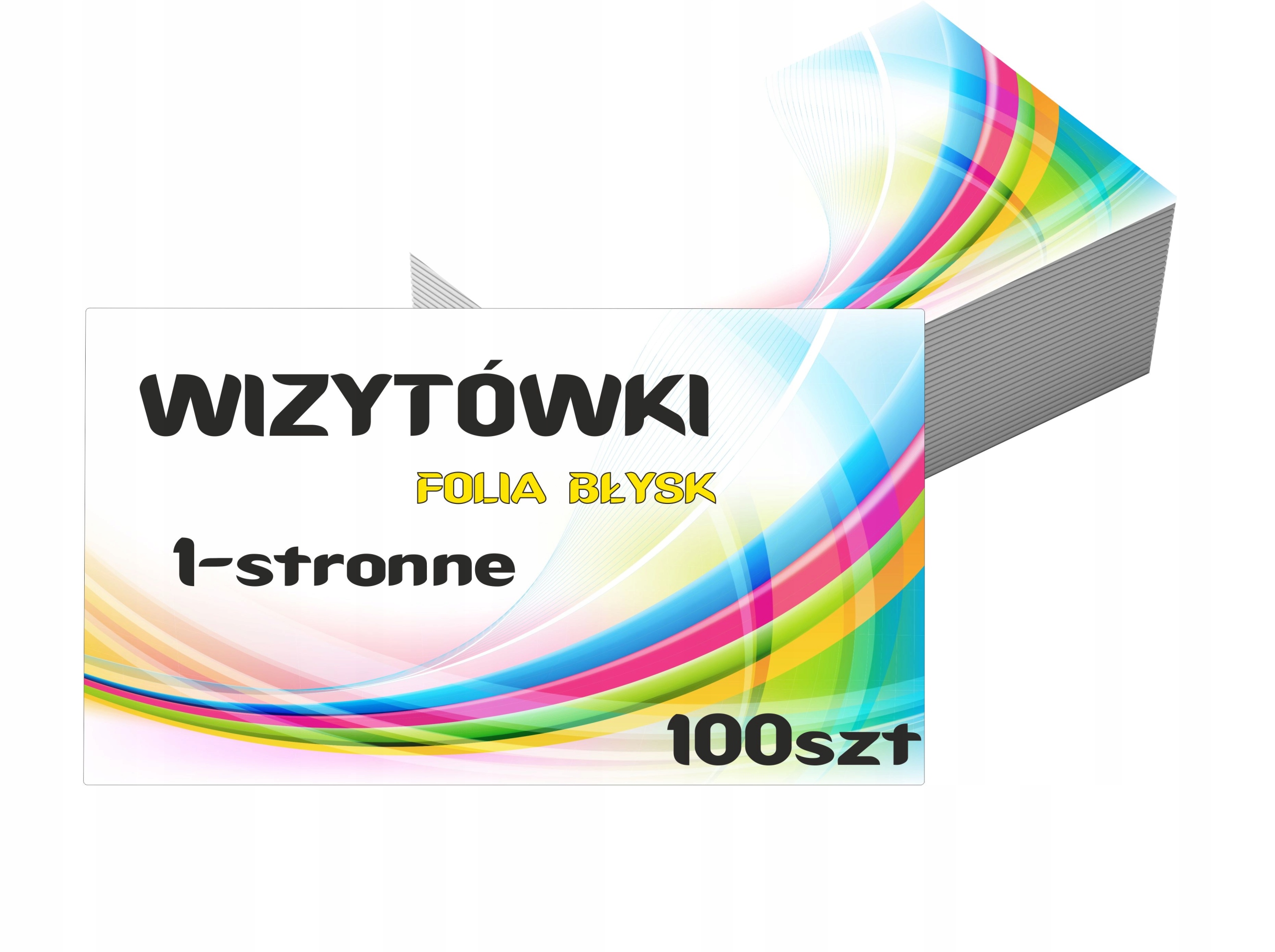 

Wizytówki 100szt 1str Folia Błysk