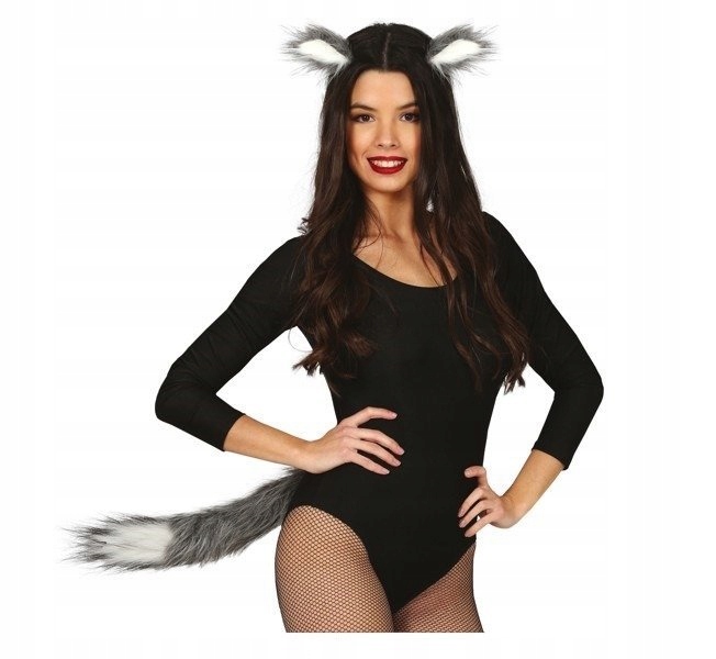 

Zestaw Wilczycy Uszy Ogon Wilk Wilka Halloween