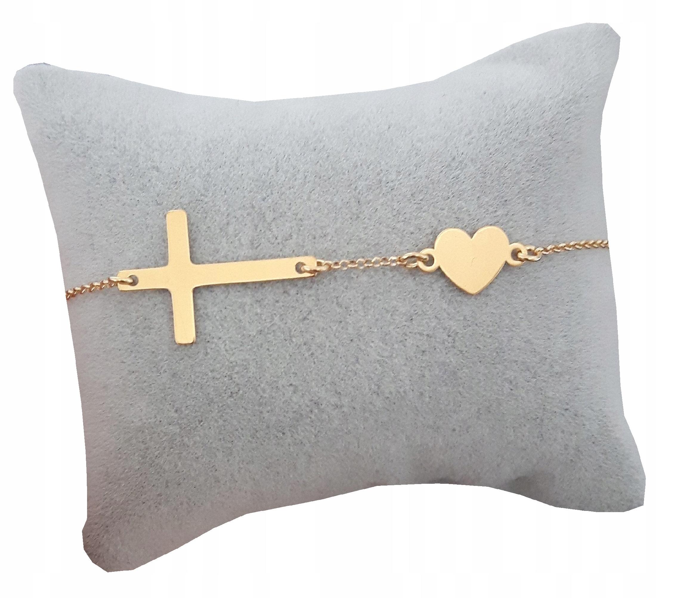 

Złota bransoletka Wiara Miłość srebr925 Grawer 20