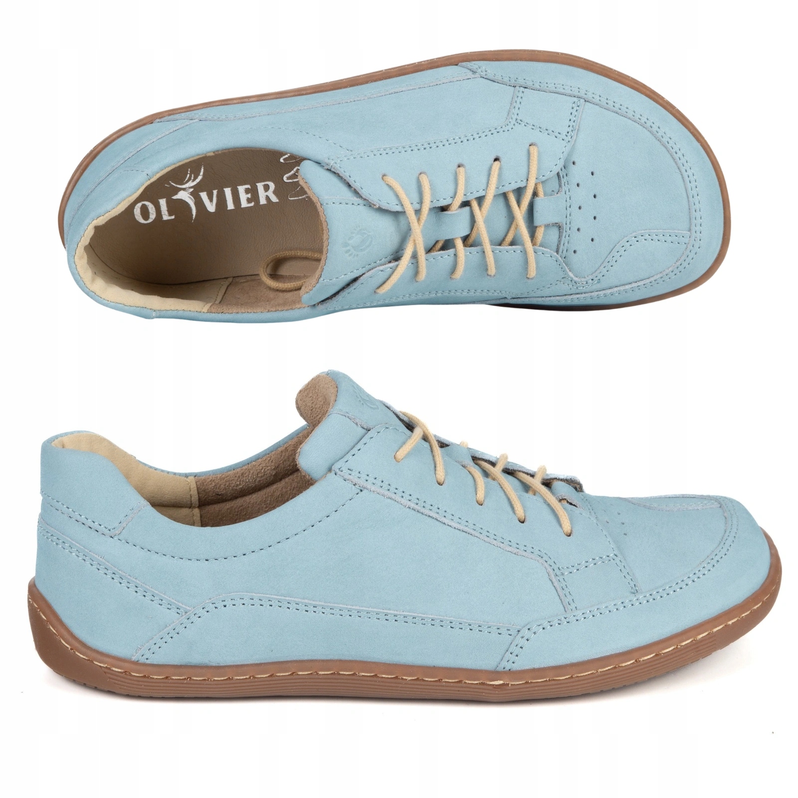 Barefoot Dámské minimalistické kožené tenisky 1282 blátivý nubuk 40