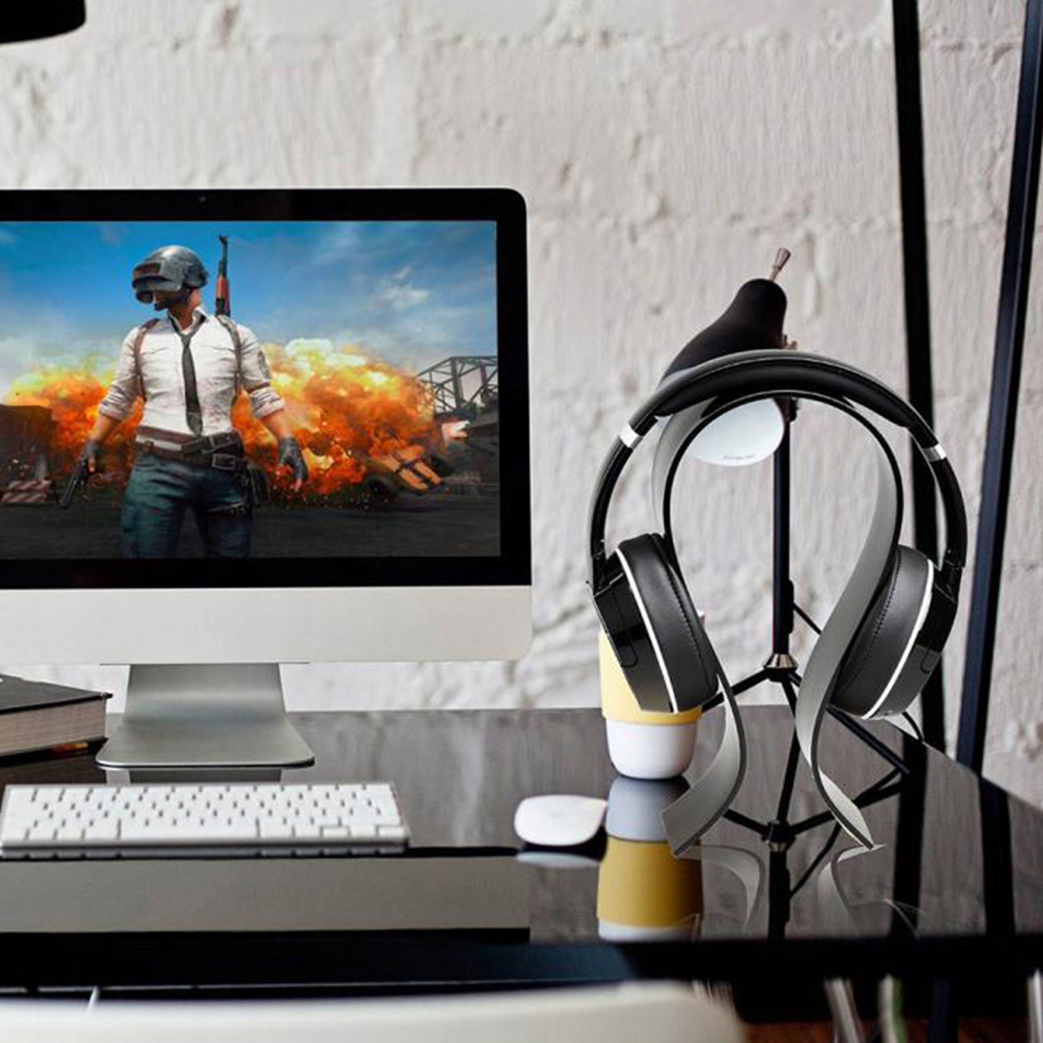 Uchwyt stojak akrylowy podstawka statyw na słuchawki nauszne na biurko Stan opakowania oryginalne