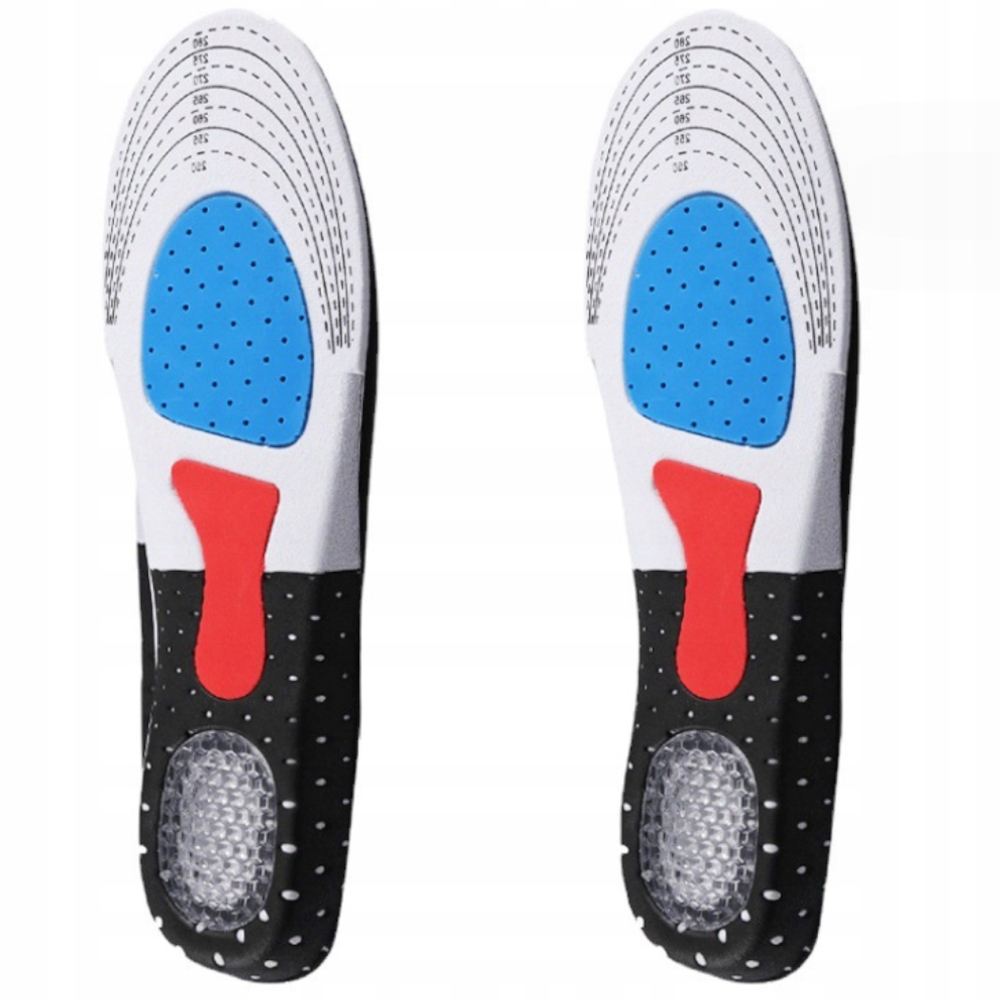 WKŁADKI DO BUTÓW PRZECIWPOTNE MIĘKKIE AMORTYZUJĄCE NA OSTROGI PIĘTOWE 35-40