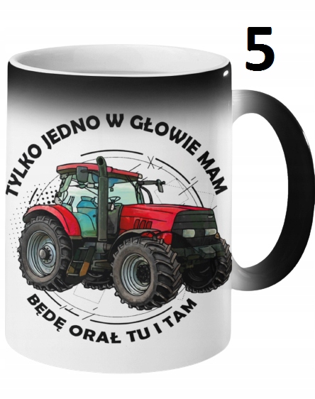 KUBEK MAGICZNY CIEKAWY CIĄGNIK TRAKTOR NAPIS WZORY Waga produktu z opakowaniem jednostkowym 0.15 kg