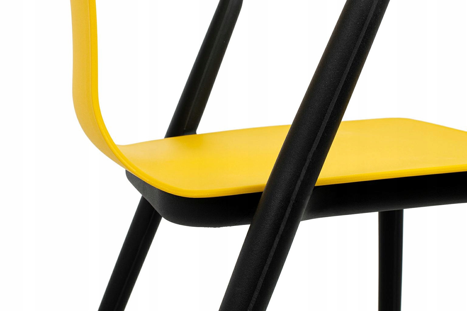 Krzesło VINCENT żółte Głębokość siedziska 1 cm