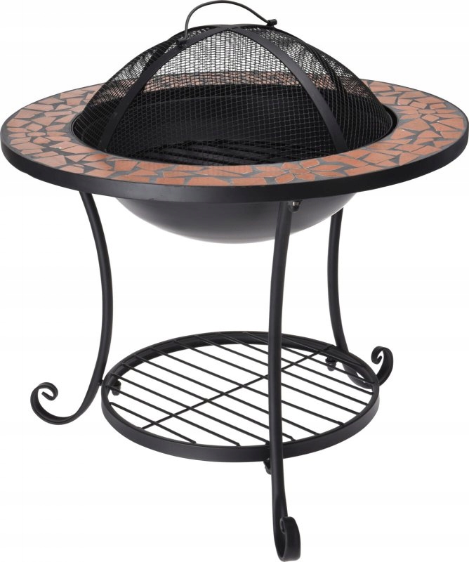 Záhradné ohnisko gril mozaika 58x58x44 cm