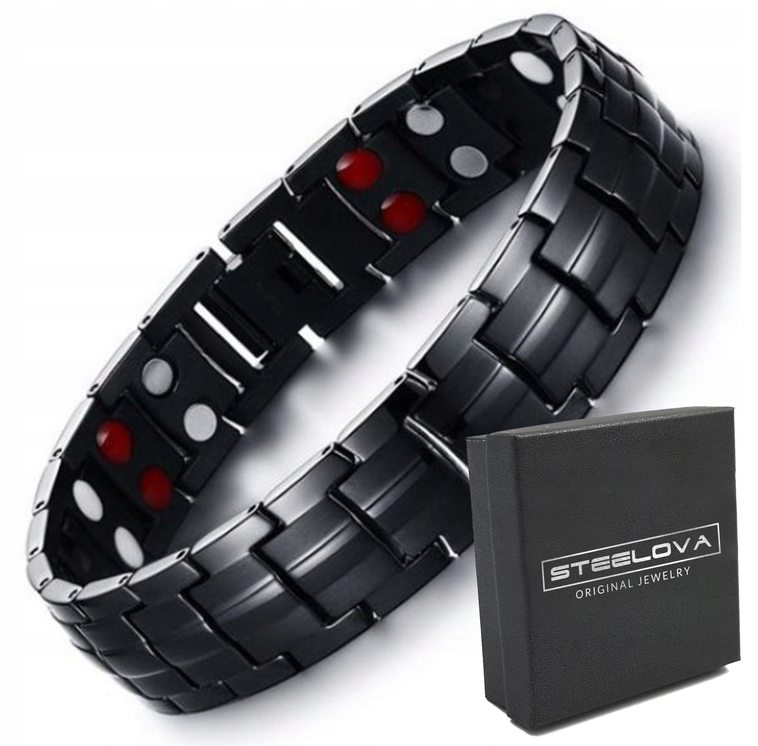 Elegantní Titanový Náramek S Magnety Doplňky 18 CM