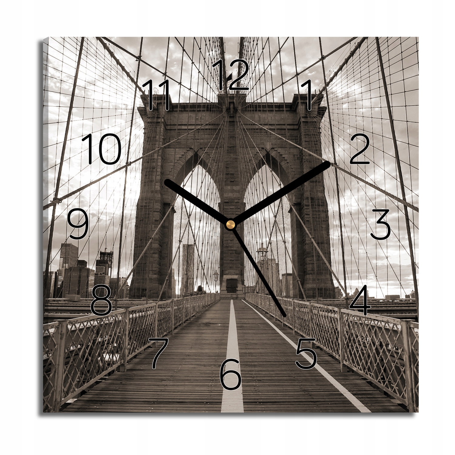 

zegar canvas Most brookliński Ny ze zdjęciem 30x30