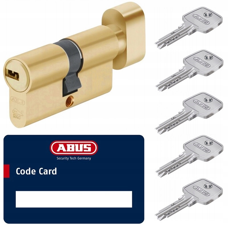 Dveřní Vložka Abus D10 S Mosazným Knoflíkem 35/55 G