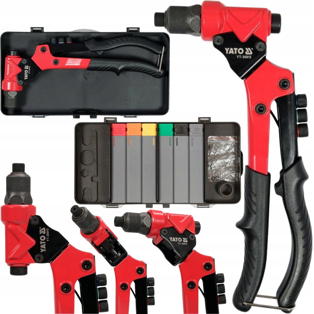 NITOWNICA DO NITONAKRĘTEK NITÓW RĘCZNA M3-M6 OBROTOWA GŁOWICA 360° YATO